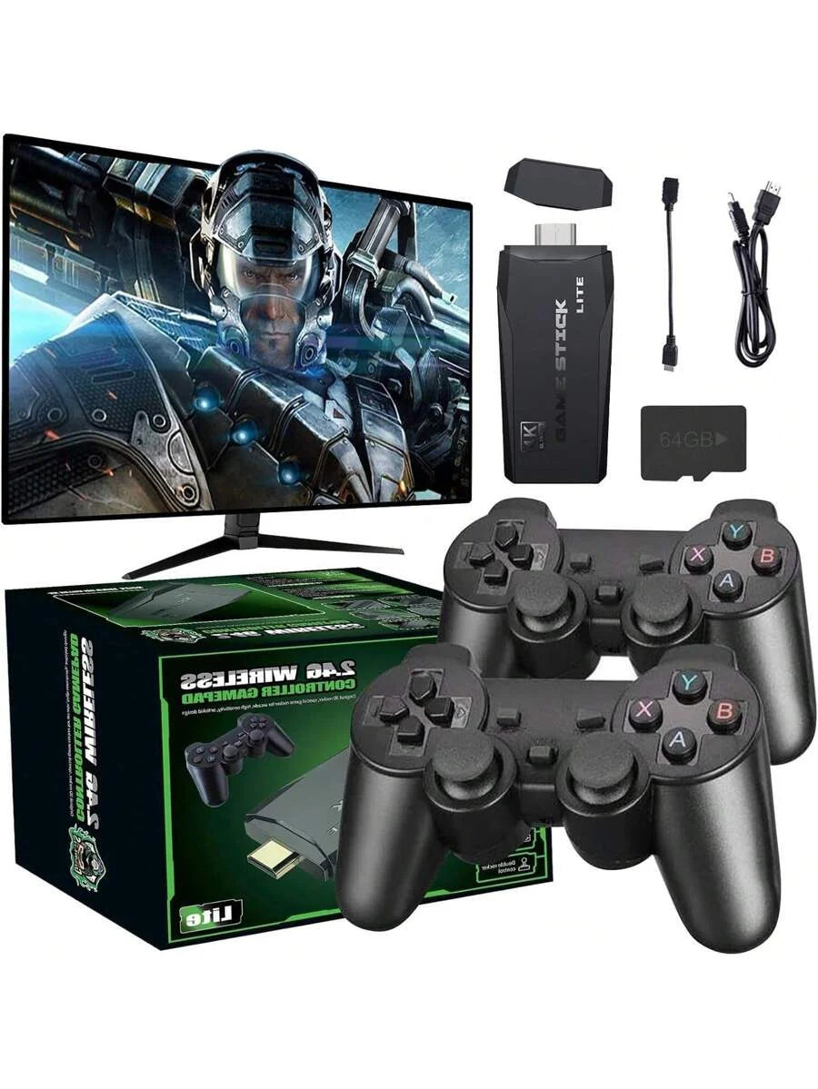 GameStick 2.4G Retro Consola + 2 Controles Inalámbricos