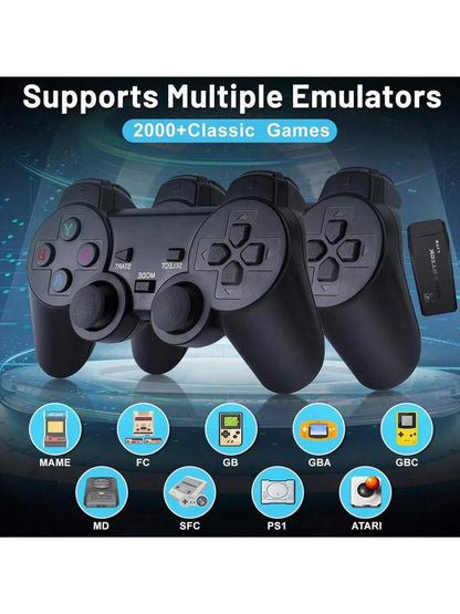 GameStick 2.4G Retro Consola + 2 Controles Inalámbricos
